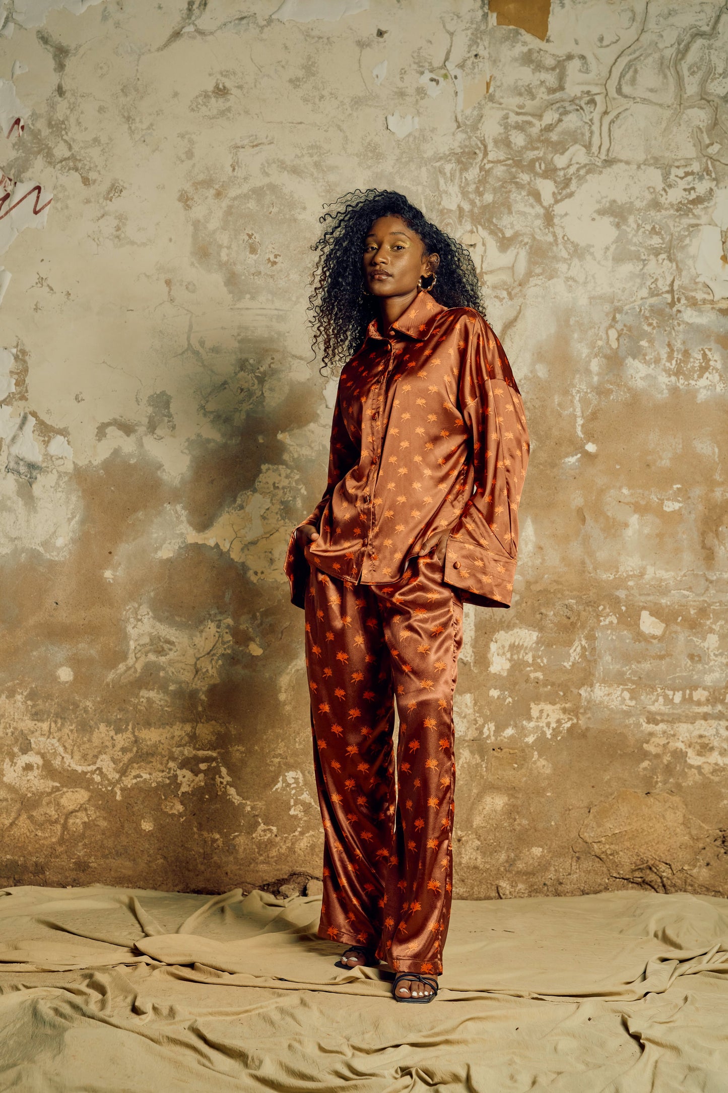 Lion’s Tail Satin Pants
