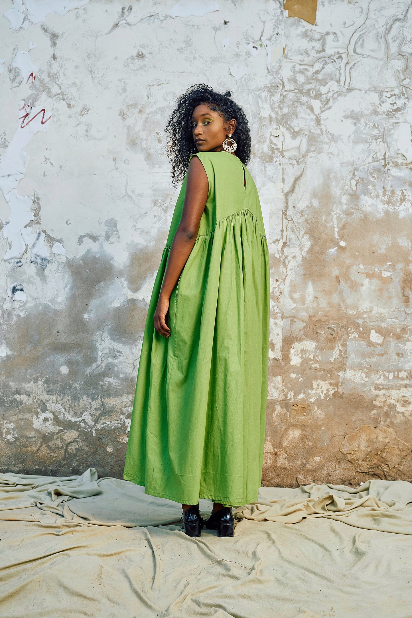 Sunset Green Maxi Dress
