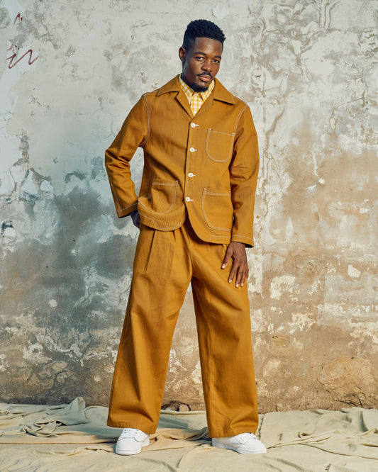 Wide Leg Pleated Trousers