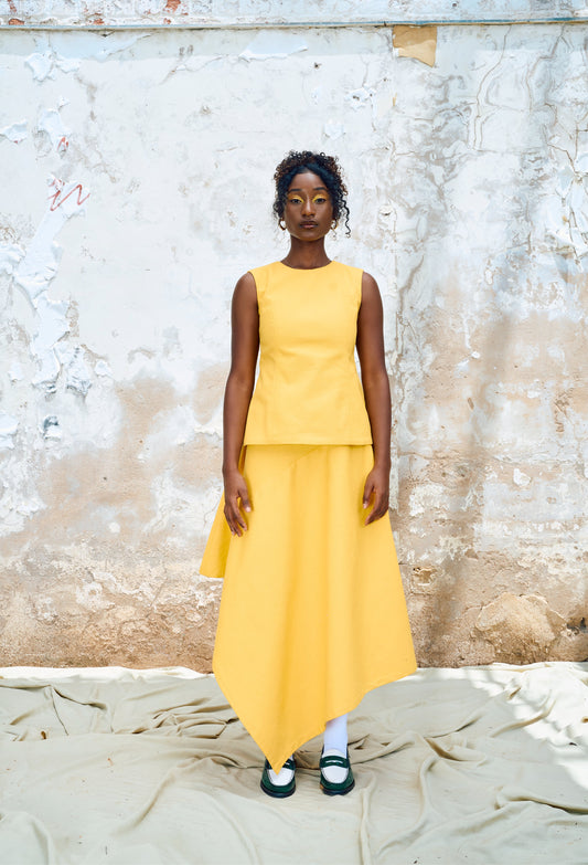 Phola Park Asymmetrical Midi Skirt